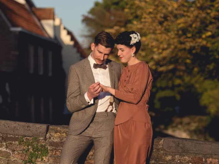 vintage love shoot Brugge verlovingsshoot