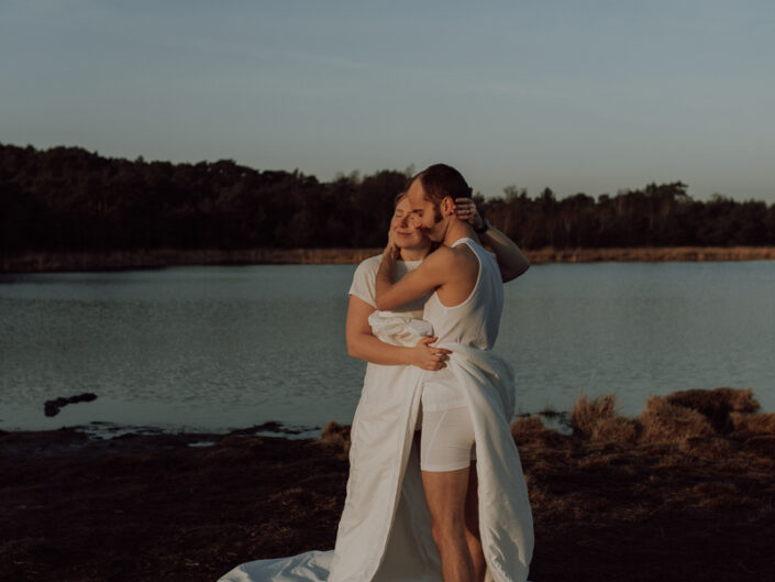 fotograaf fotoshoot natuur bed koppel